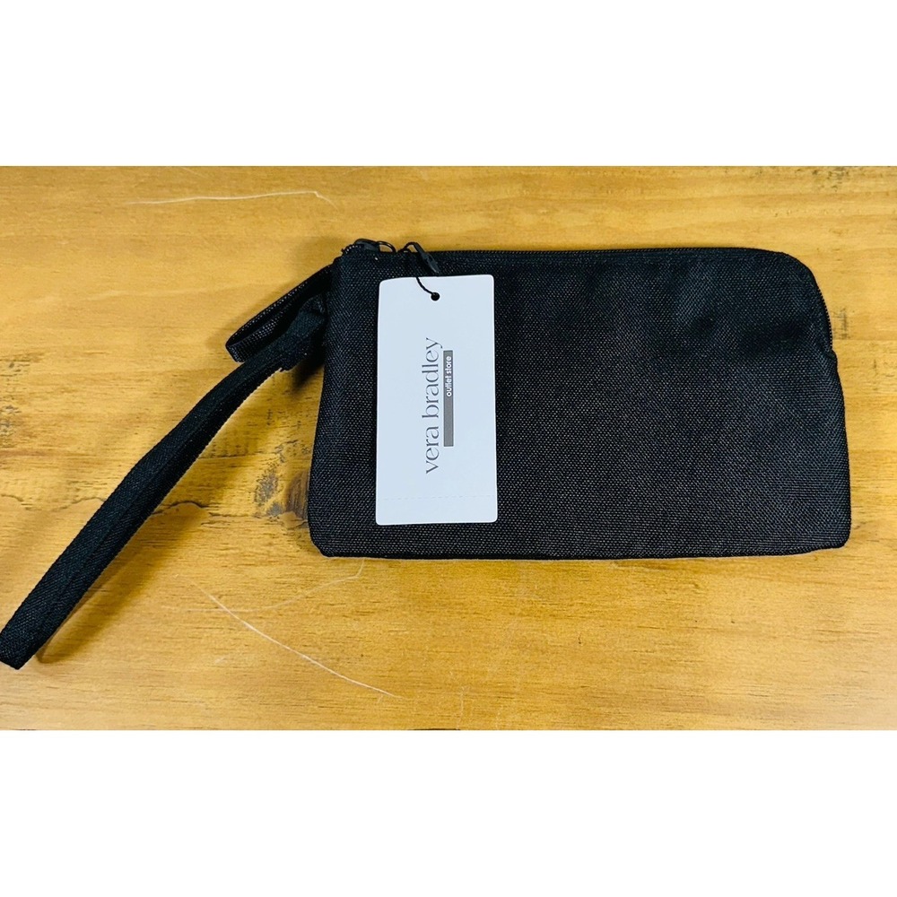 Vera Bradley Essential Zip Wristlet Moonless Night Black Lighten Up NWT 50689